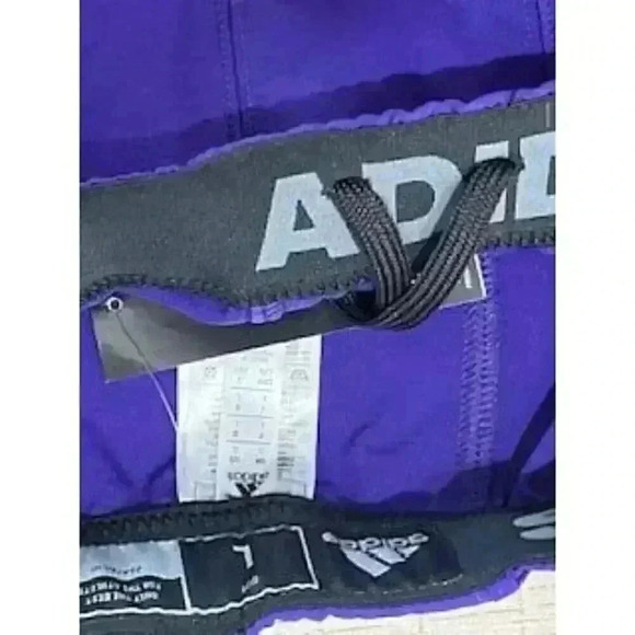 NEW Purple Adidas knee length Cropped Football Pants Boys Sz Large NWT - Picture 3 of 10